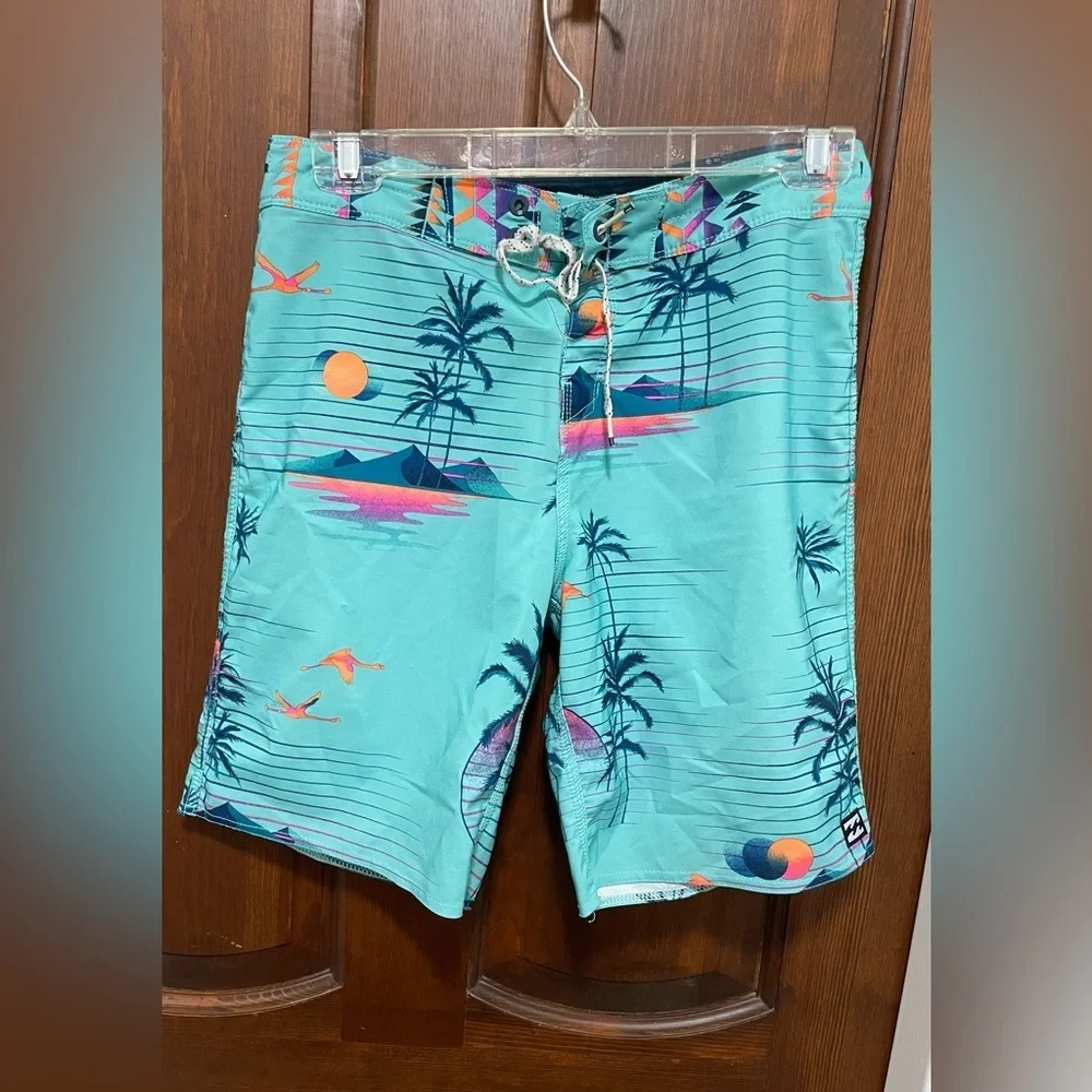 Billabong Recycler Sunday pro Board shorts Tropical Print Men's or boy size 28
